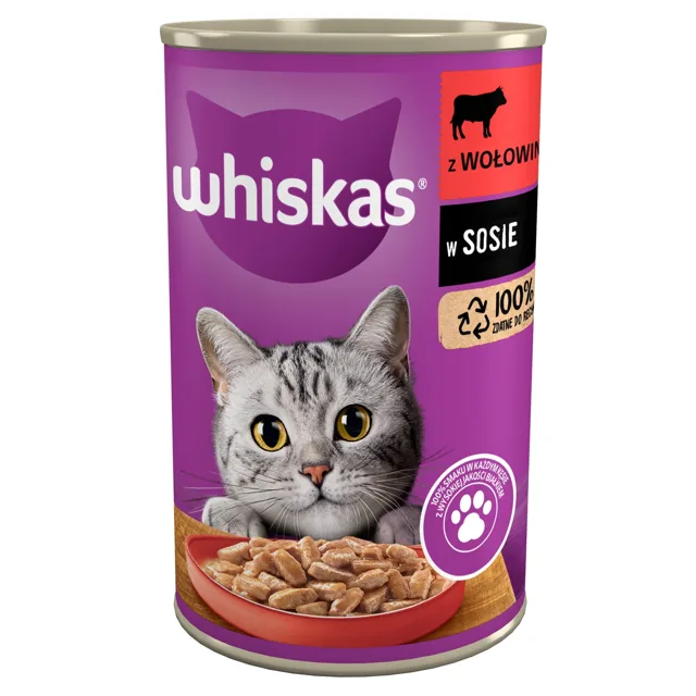 WHISKAS hovězí v omáčce 400 g