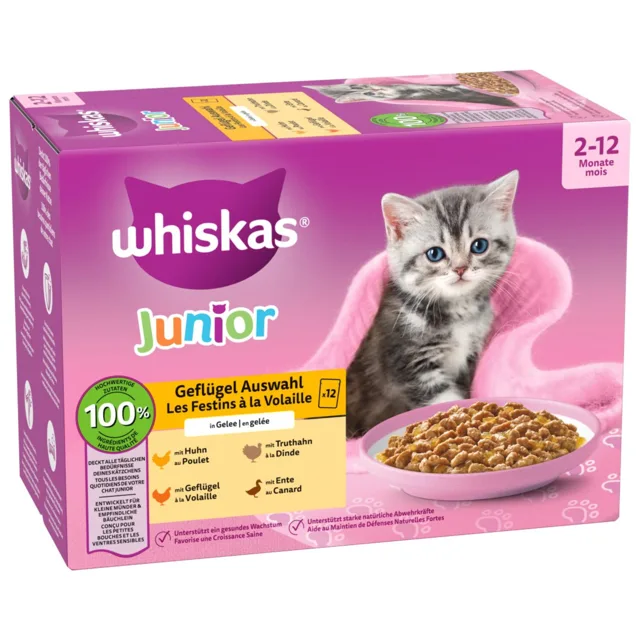 Whiskas Junior Megapack kapsičky 24 x 85 g - drůbeží výběr v želé