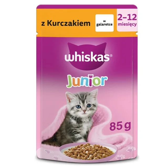 WHISKAS Junior s kuřetem v želé 85 g krmivo pro koťata