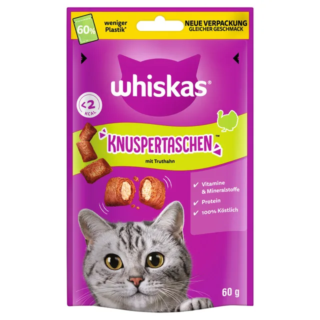 Whiskas Křupavé taštičky  - Krůtí 60 g