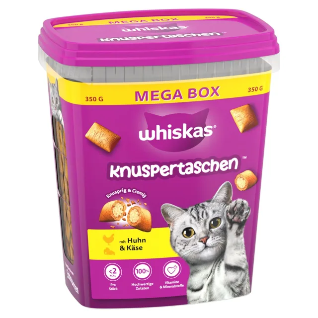 Whiskas Křupavé taštičky  - kuře a sýr 350 g