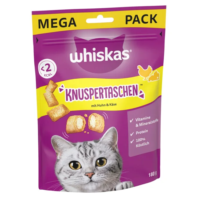 Whiskas Křupavé taštičky  -  Kuře se sýrem 180 g