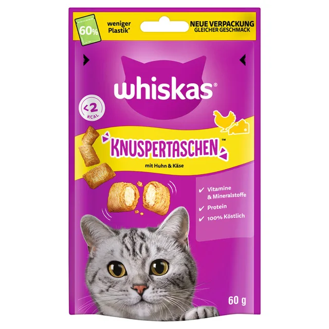 Whiskas Křupavé taštičky  - Kuře se sýrem 60 g