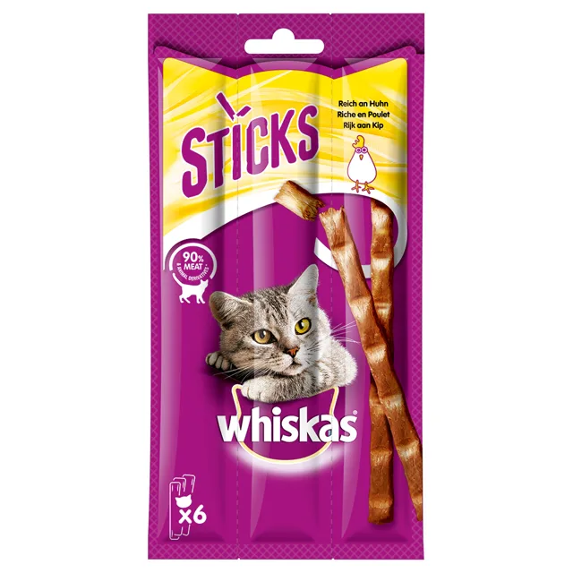Whiskas Sticks 14 x 36 g - bohaté na lososa