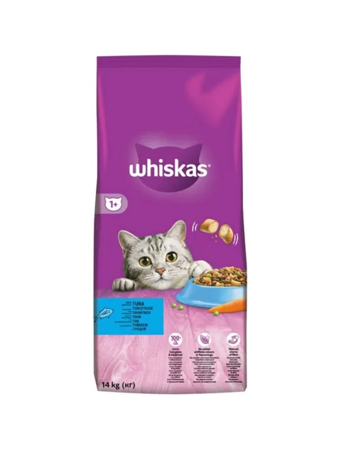 Whiskas Suché Tuňák - 2x14kg