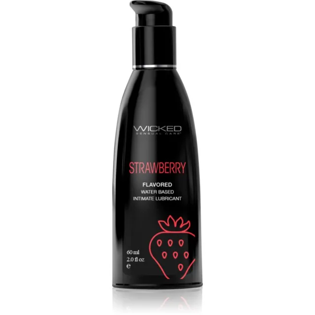 Wicked Aqua Flavored lubrikační gel s příchutí Strawberry 60 ml