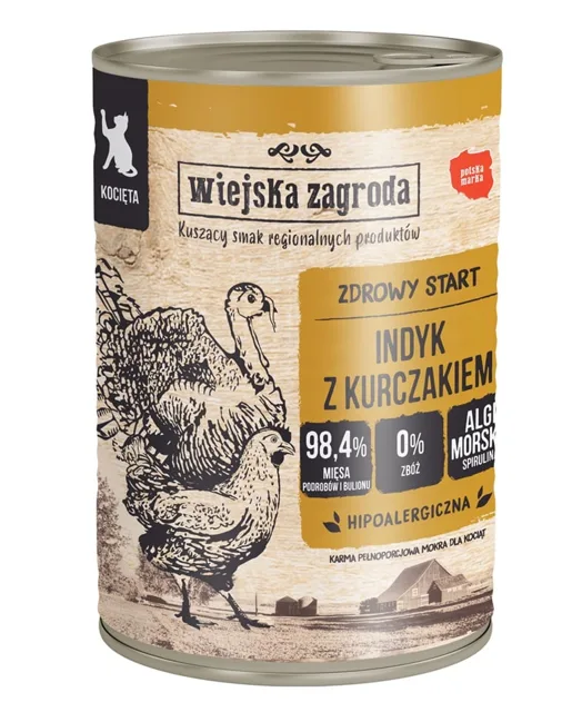 WIEJSKA ZAGRODA 400g krutí a kuřecí