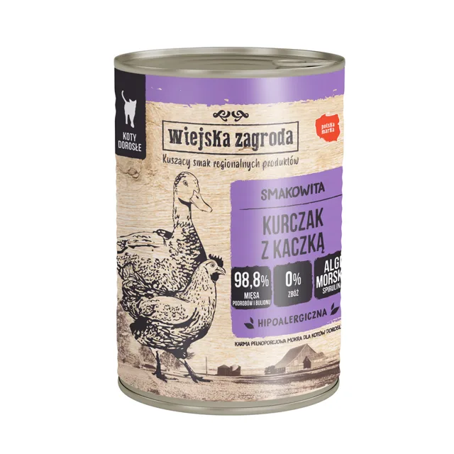 Wiejska Zagroda Cat 12× 400 g - jehněčí s krunýřovkou