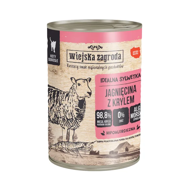 Wiejska Zagroda Cat 12× 400 g - kuřecí s kachním