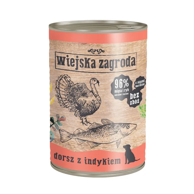 Wiejska Zagroda Dog 36 x 400 g výhodné balení - divočák