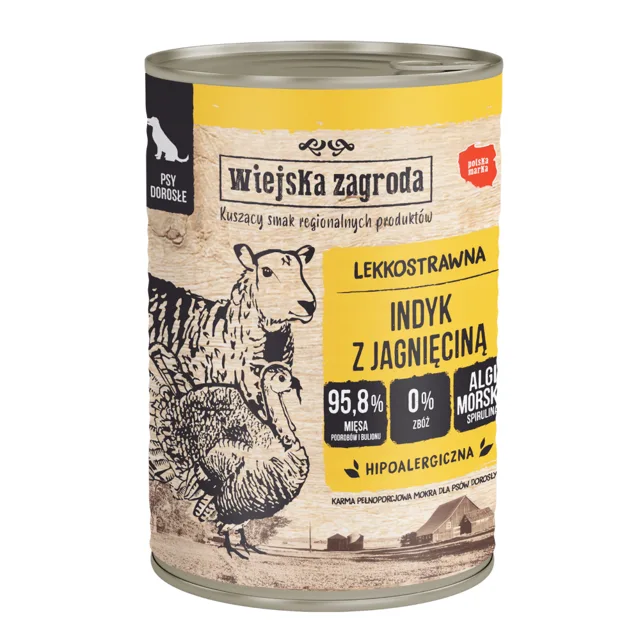 Wiejska Zagroda Dog 6 x 400 g - výběr masa pro štěňata