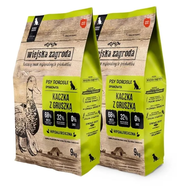 WIEJSKA ZAGRODA Kachna s hruškou křupky M 2x9kg