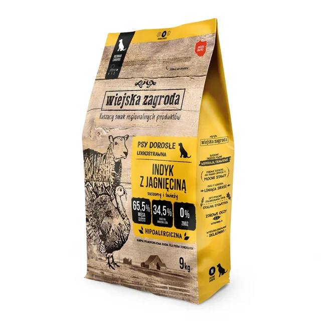 WIEJSKA ZAGRODA Krůta s jehněčím krmivo M 9 kg