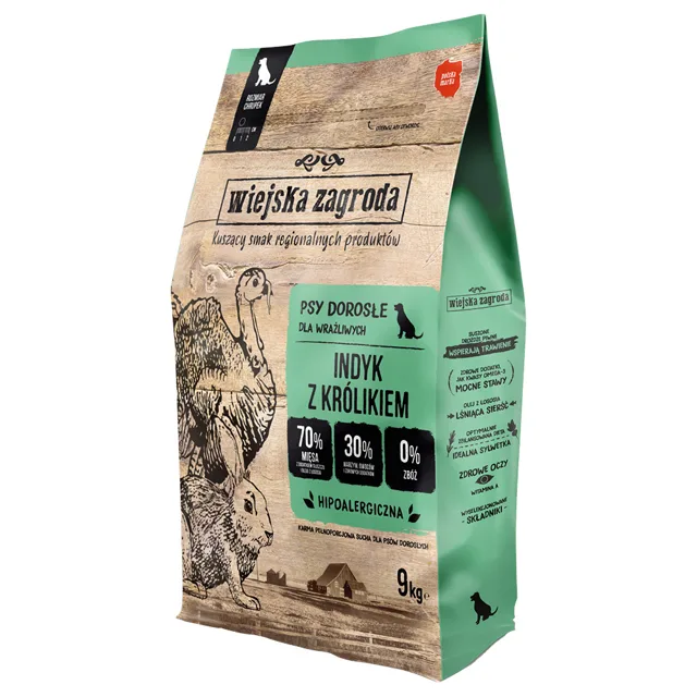 Wiejska Zagroda krůta s králíkem - Výhodné balení: 2 x 9 kg