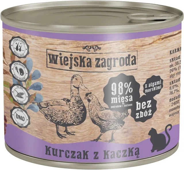 WIEJSKA ZAGRODA kuře s kachnou 200 g