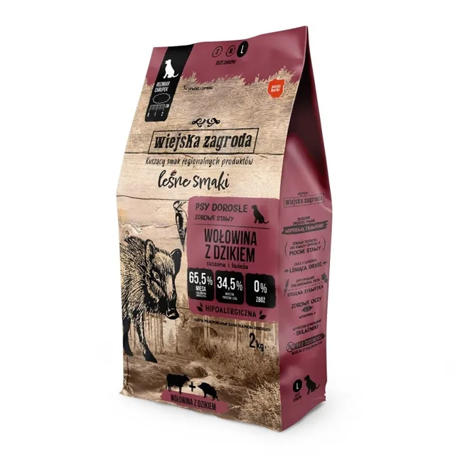 WIEJSKA ZAGRODA Lesní chutě Hovězí s divočákem L 2 kg