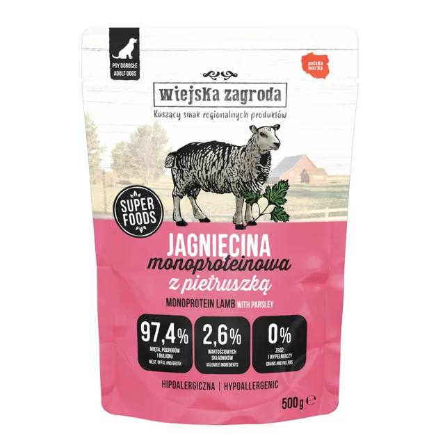 Wiejska Zagroda Monoprotein Adult 500 g - Jehněčí