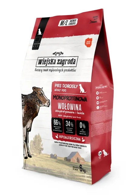 WIEJSKA ZAGRODA Monoprotein Hovězí M/L 6 kg