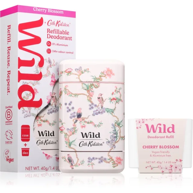 Wild Cherry Blossom Birds and Berries Case tuhý deodorant s pouzdrem 40 g