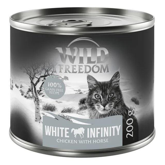 Wild Freedom Adult 6 x 200 g - bez obilovin - White Infinity - kuřecí a koňské