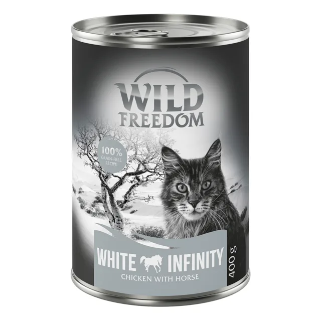 Wild Freedom Adult 6 x 400 g - bez obilovin - White Infinity - kuřecí a koňské