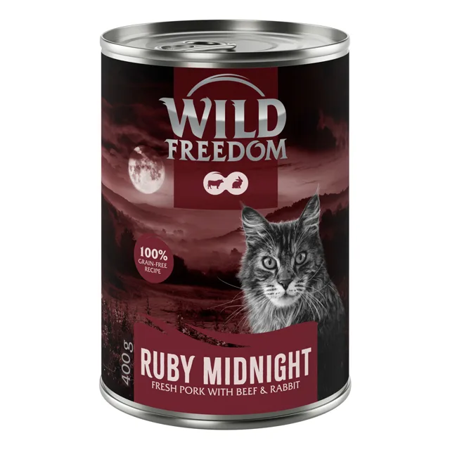Wild Freedom Adult "Red" 6 x 400 g - receptura bez obilovin - Scarlet Sunrise - vepřové, losos a tuňák