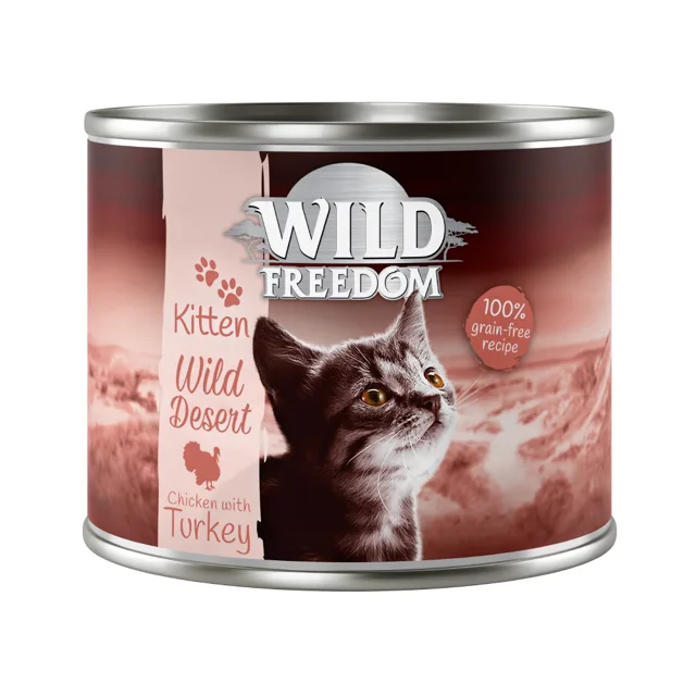 Wild Freedom Kitten  - 6 x 200 g "Golden Valley" - králík a kuřecí