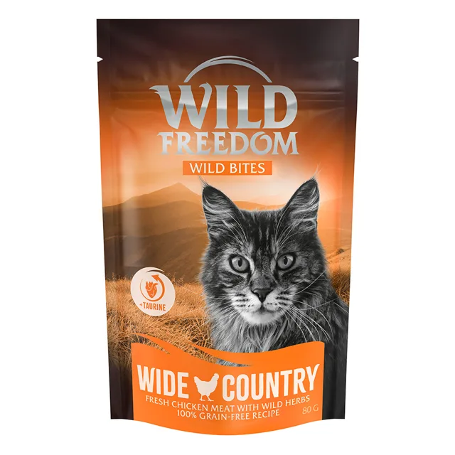 Wild Freedom Snack - Wild Bites 80 g (bezobilná receptura) - Blue River - kuřecí a losos