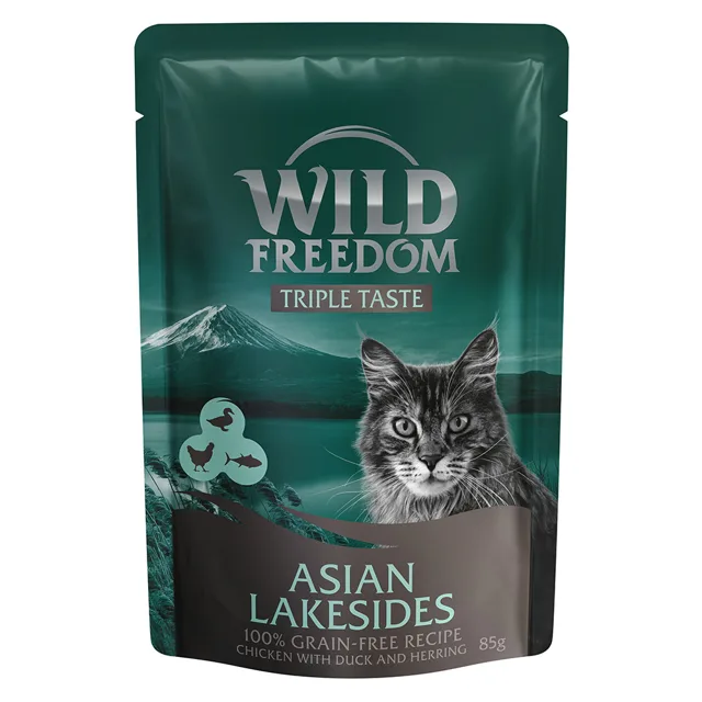 Wild Freedom Triple Taste 8 kapsiček (8 x 85 g) - Asian Lakesides - kuřecí s kachnou a sleděm