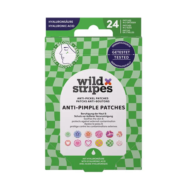 Wild Stripes Anti-Pimple Patches Groovy s kyselinou hyaluronovou 24 ks