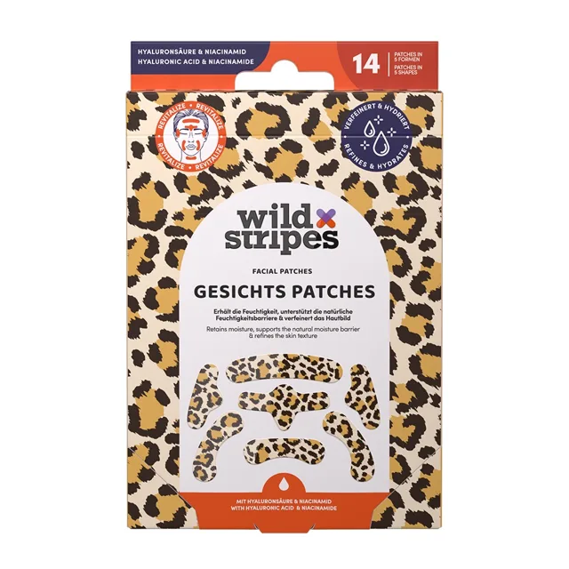 Wild Stripes Facial Patches Animal Leo s kyselinou hyaluronovou a niacinamidem náplast 14 ks