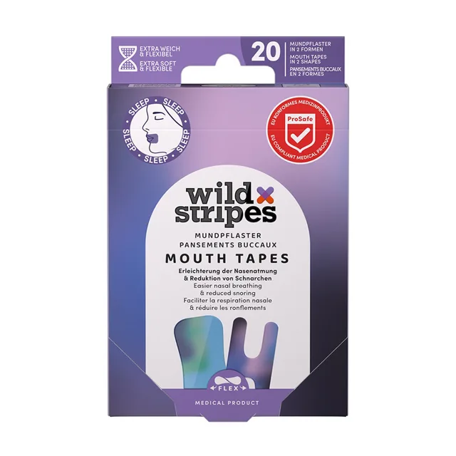 Wild Stripes Mouth Patches Sunset pro snadnější dýchání 20 ks