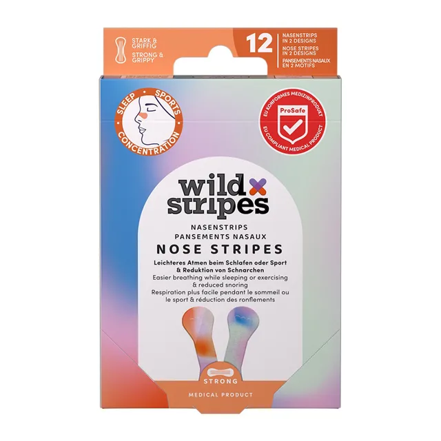 Wild Stripes Nose Patches Sunrise pro snadnější dýchání nosem 12 ks