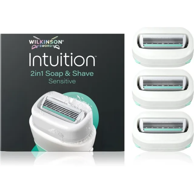 Wilkinson Sword Intuition 2in1 Soap & Shave Sensitive náhradní břity 3 ks