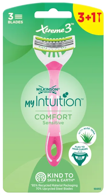 Wilkinson Sword Jednorázový holicí strojek pro ženy My Intuition Comfort Sensitive 3 + 1 ks