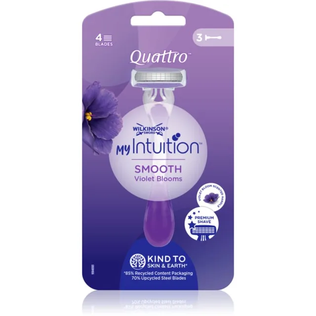 Wilkinson Sword My Intuition Quattro jednorázová holítka Violet Blooms 3 ks