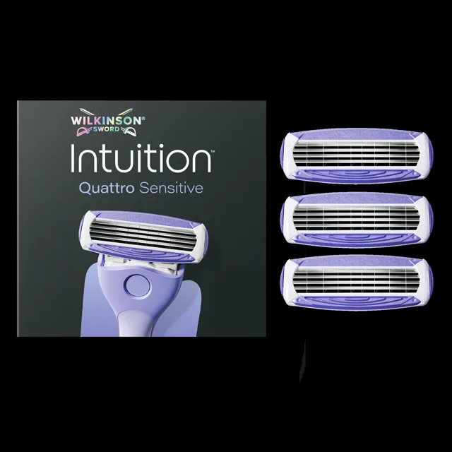 Wilkinson Sword Náhradní hlavice Intuition Quattro Sensitive 3 ks