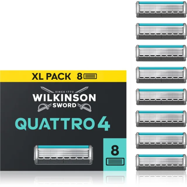Wilkinson Sword Quattro Essential 4 Titanium Sensitive náhradní břity 8 ks