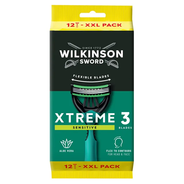WILKINSON Xtreme3 Sensitive Comfort jednorázový holicí strojek pro muže 12 kusů
