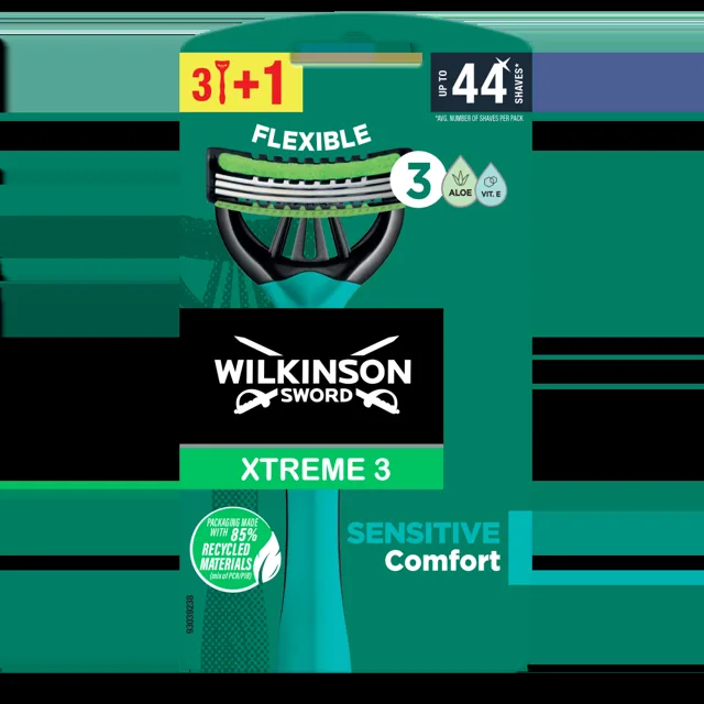 Wilkinson Xtreme3 Sensitive Comfort pánský jednorázový holicí strojek 3+1 ks