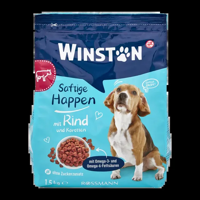 Winston Granule pro psy šťavnaté kousky hovězího s mrkví 1,5 kg