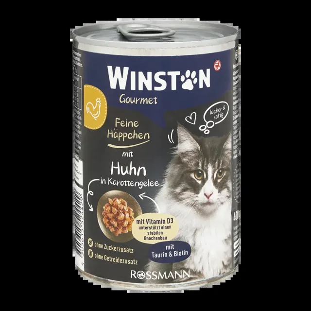 Winston Konzerva pro kočky Gourmet s kuřecím v mrkvovém želé 400 g