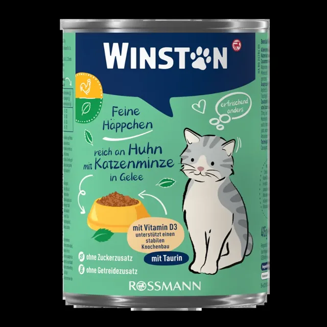 Winston Konzerva pro kočky s kuřecím a šantou kočičí 415 g