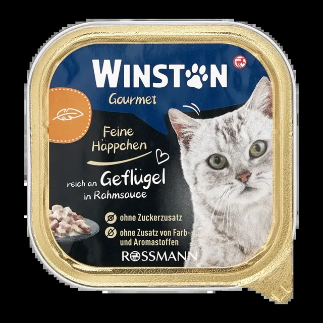 Winston Vanička pro kočky Gourmet drůbeží ve smetanové omáčce 100 g