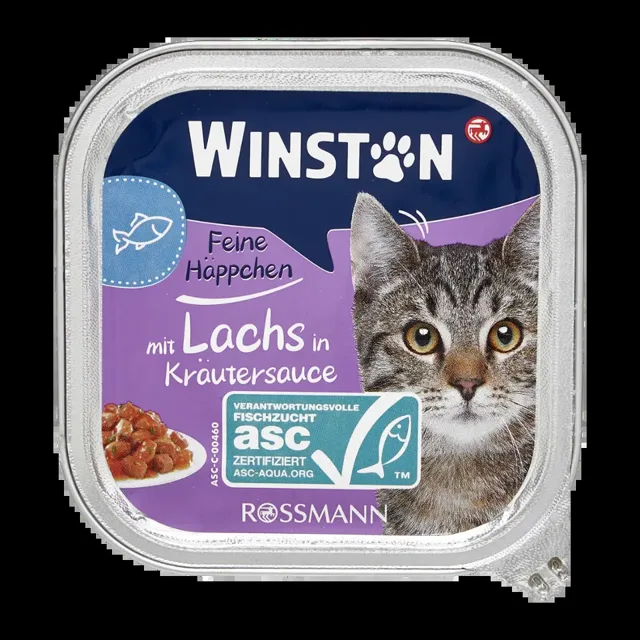 Winston Vanička pro kočky losos v bylinkové omáčce 100 g