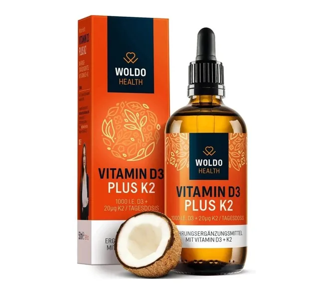 WoldoHealth Vitamín D3+K2 50 ml