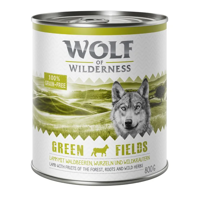 Wolf of Wilderness Adult - míchané balení - 6 x 400 g (kuřecí, vepřové, rybí)