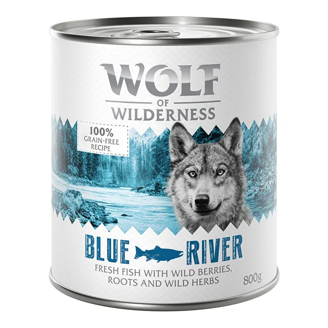 Wolf of Wilderness Adult - Single Protein 6 x 800 g - Blue River - rybí