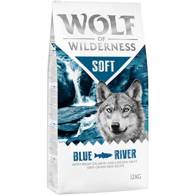 Wolf of Wilderness Adult "Soft - Blue River" - losos a kuře - 12 kg