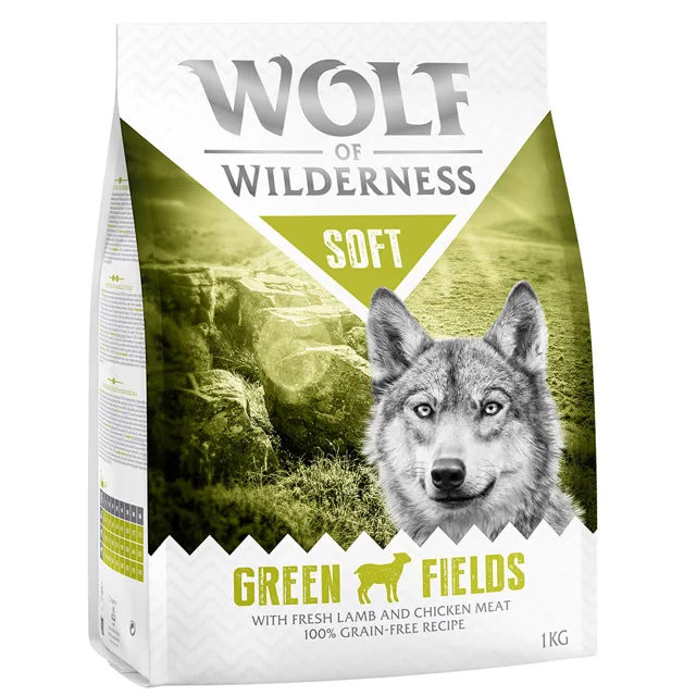 Wolf of Wilderness Adult "Soft - Green Fields" - jehněčí - Výhodné balení 2 x 12 kg